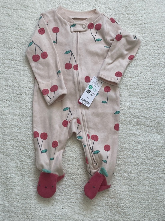 Carter's Other - Carter's Pink Cherry Footed One-Piece